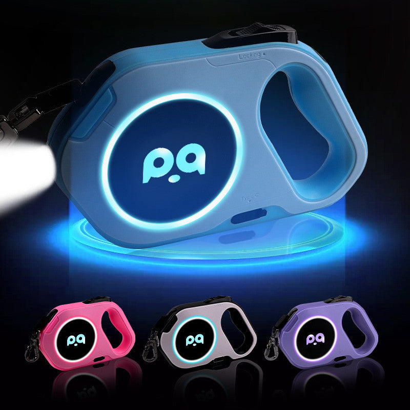 LED-hundkoppel med inrullning
